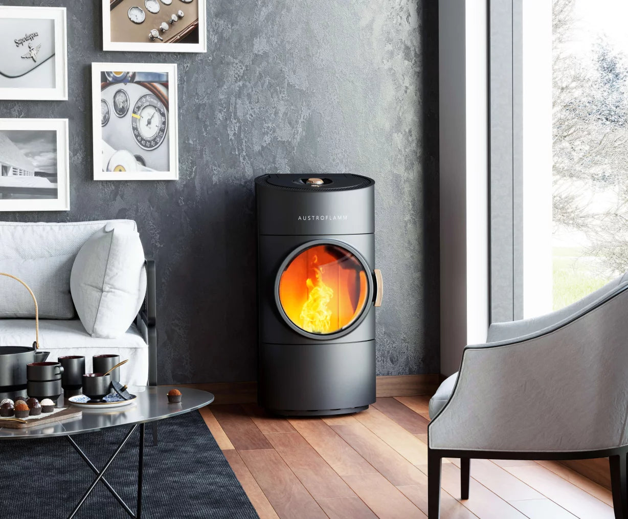Stufa a pellet NAIL Compact Pellet AUSTROFLAMM 10.7 kW EcoFiamma Italia