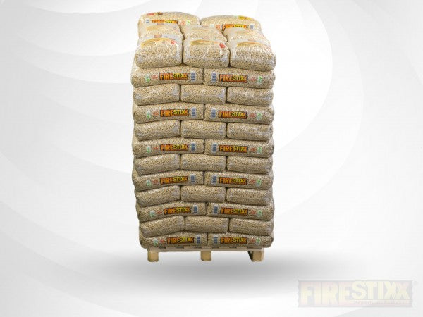 Pellet di legno FireStixx in sacchi, pallet da 10 kg EcoFiamma Italia