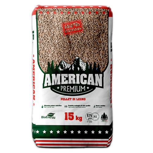 Pellet American Premium – Pallet da 84 Sacchi (15 kg) – Certificazione ENplus A1 – 1.260 kg EcoFiamma Italia