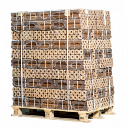 Bricchette Pini Kay (importazione) pallet 96 sacchi x 10 kg (960 kg) EcoFiamma Italia