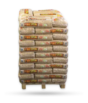 Pellet di legno FireStixx in (Pallet da 990 sacchi da 15 kg = 14850 kg. EcoFiamma Italia